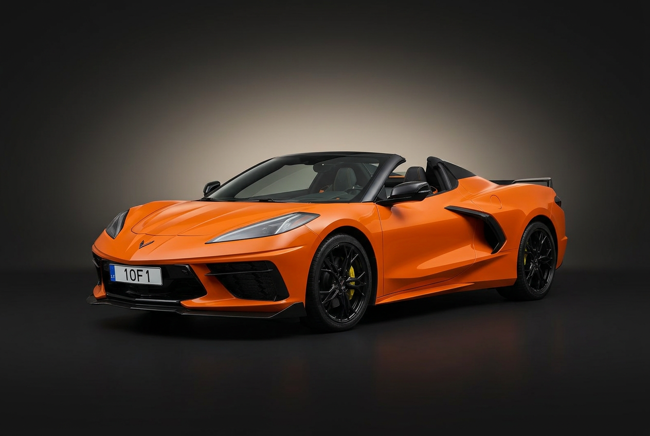 Chevrolet Corvette C8 convertible available for rental sourcing in Lithuania