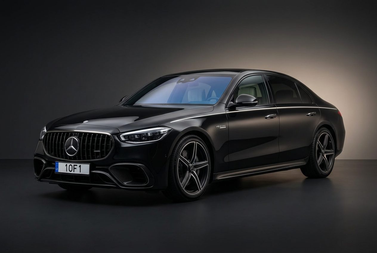 Mercedes-AMG S 63 executive sedan available for rental sourcing in Lithuania